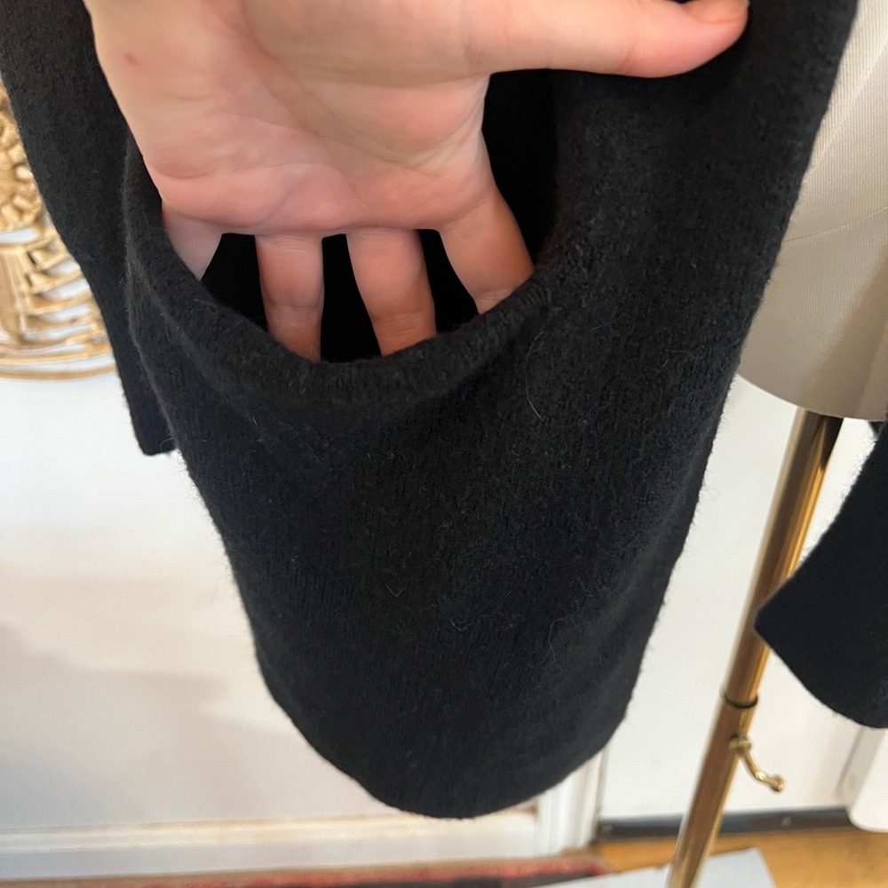 Madewell Alpaca Merino Open Cardigan Black Knit Minimalist Layering Size S - Picture 3 of 8